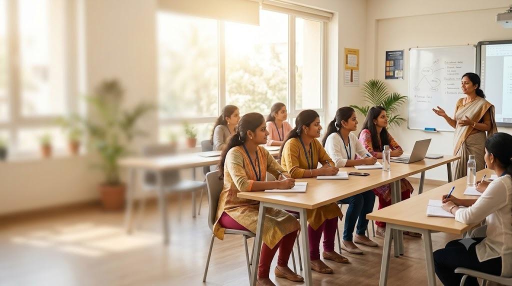 Educator conducting early childhood teacher training seminar at Ignite Learning Academy Bangalore